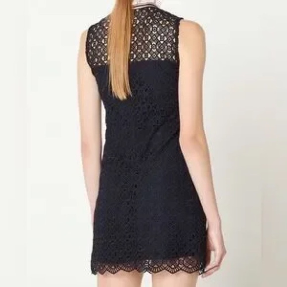 Sandro Navy Lace Mini Dress - Picture 3 of 8
